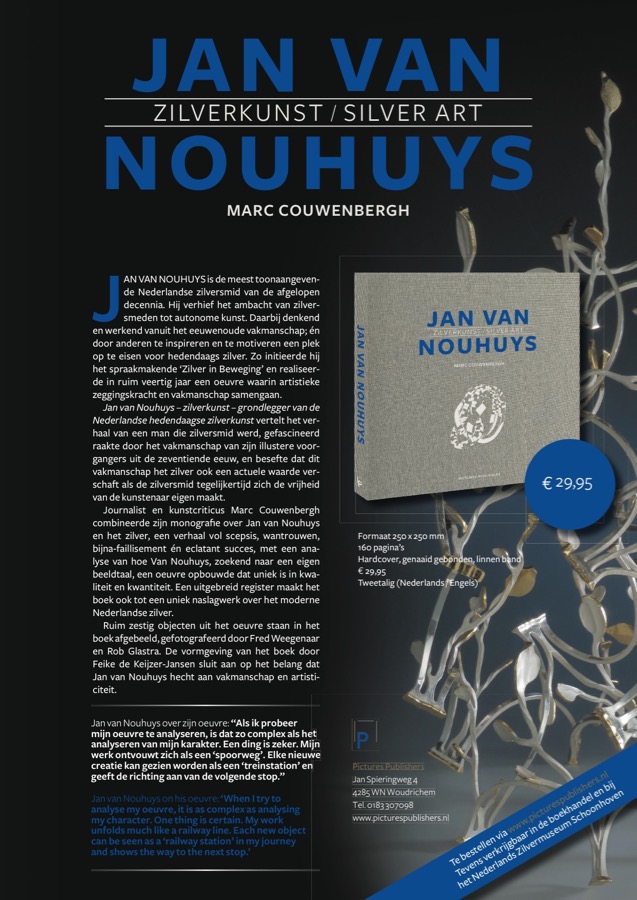 Flyer book Jan van Nouhuys Zilverkunst - Silver Art